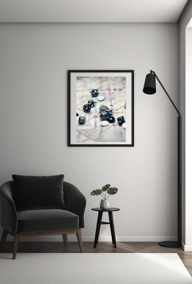 Chance Encounter: Dice & Map Canvas Art