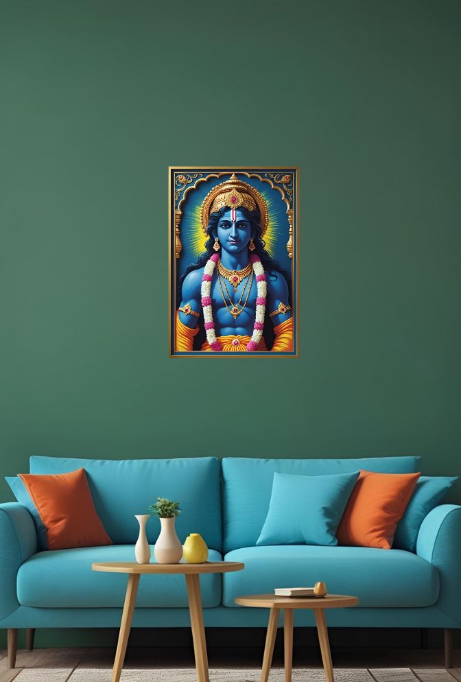 "Ganfaner's Eternal Love" - Radha Krishna Canvas Wall Art (Holidaypac)
