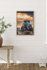 Golden Harvest: Tractor Canvas Art