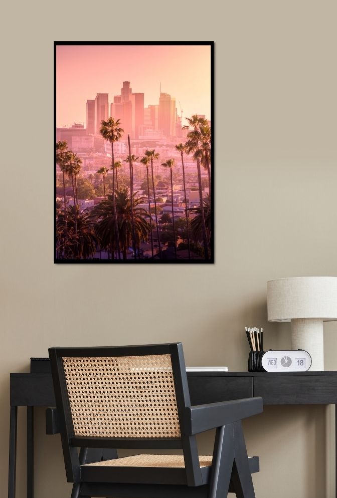 Sunset Palms: Los Angeles Canvas Art