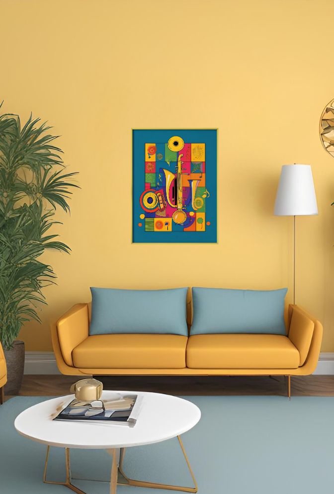 Rhythmic Hues: Evoke the Soul of Jazz with Canvas Art