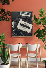 Retro Rewind: Groove to the Classics with Cassette Tape Canvas Wall Art