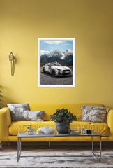GTR Ascent: Nissan GTR Mountain Canvas Art