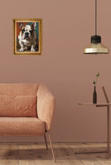 Bulldog Buddy: Regal Portrait Canvas