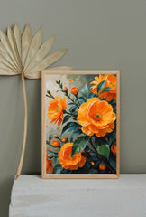 Orange Flower Canvas Wall Art – Sunshine for Your Walls