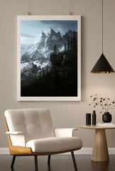 "Epic Landscapes: Skyrim Canvas Wall Art "