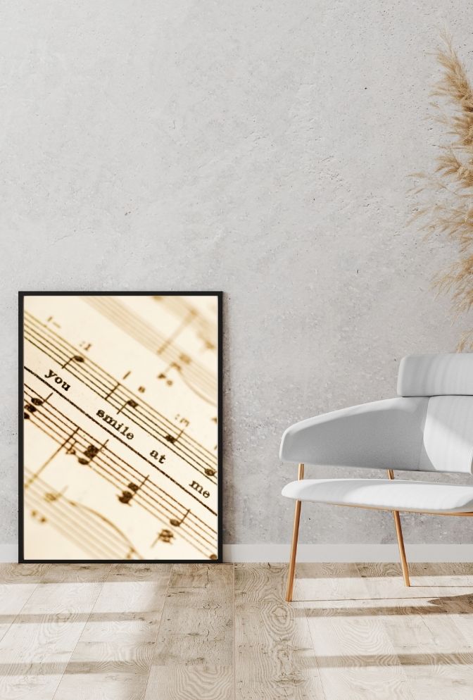 Melody of Affection: Vintage Sheet Music Canvas Art