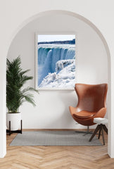 Niagara's Frozen Majesty: Winter Waterfall Canvas Art