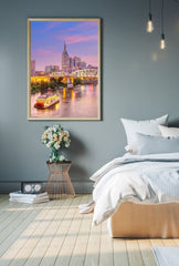 Nashville Twilight: Riverfront Symphony Canvas Art