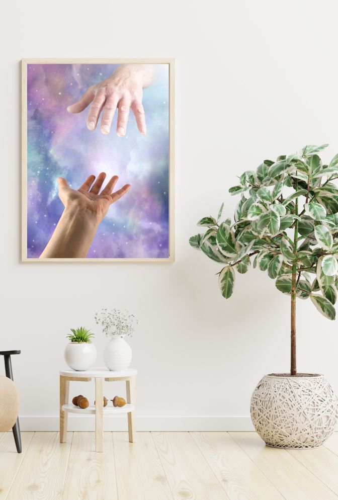 Divine Touch: Experience the 'Hand of God' Canvas Art