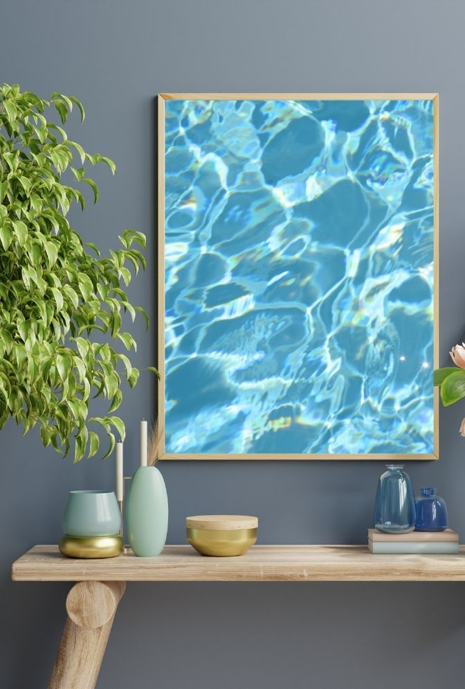 Aqua Serenity: Water Ripple Canvas Art