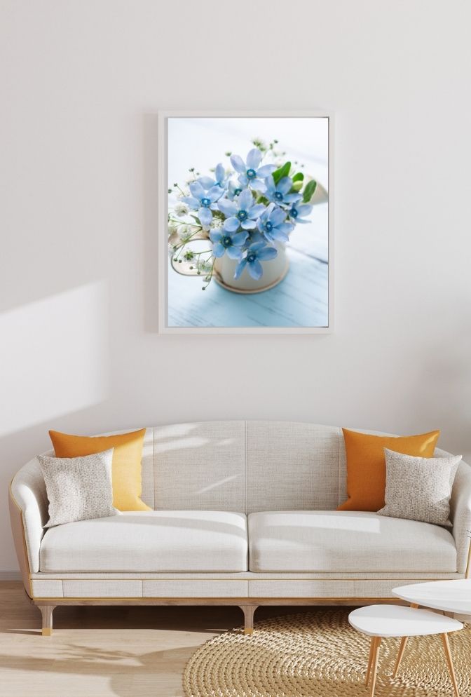 Azure Bloom Canvas Art