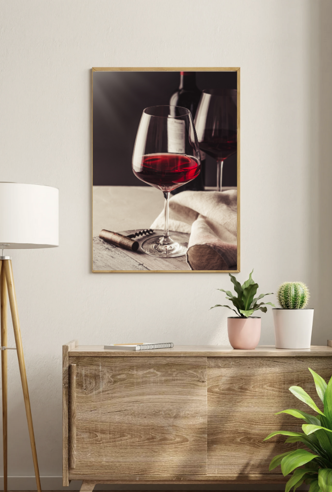 Vinho Tinto: Red Wine Still Life Canvas Art