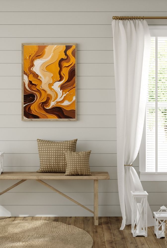 "Mustard Canvas Wall Art: Add a Warm, Earthy Touch"