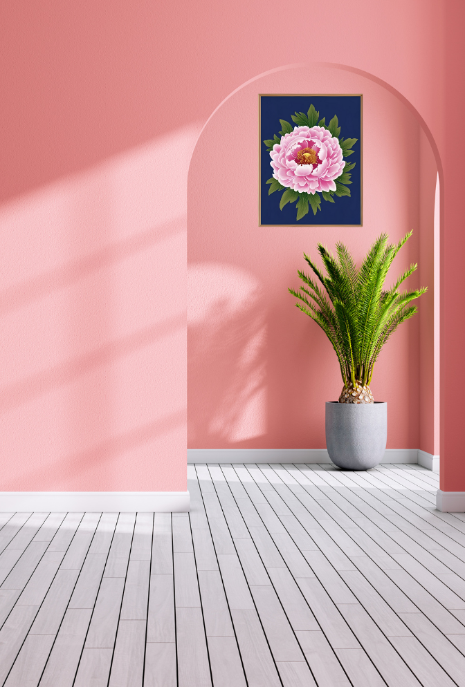 Peony Canvas Wall Art Poster