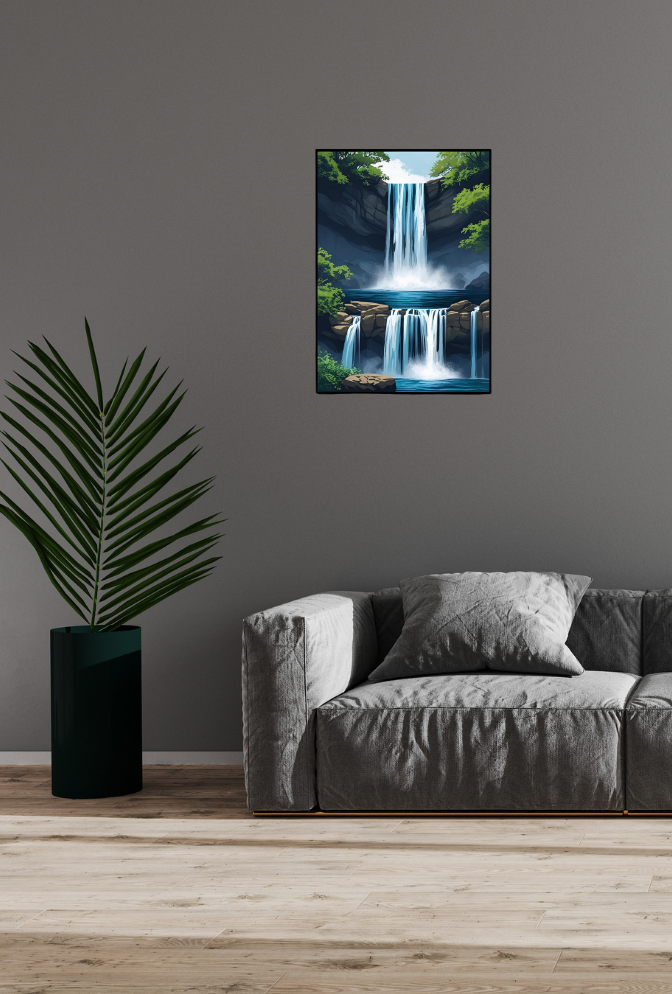 Waterfall Canvas Wall Art Poster
