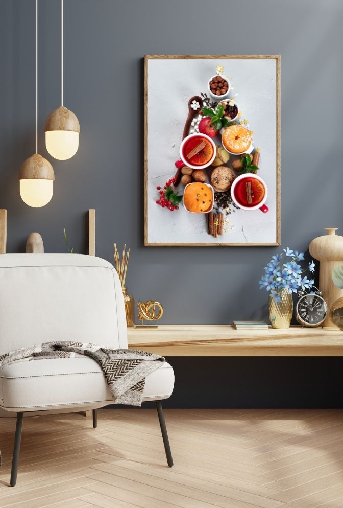Festive Christmas Tree Canvas Wall Art - Holiday Home Decor