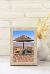 Seaside Serenity: Beach Chairs Canvas Art