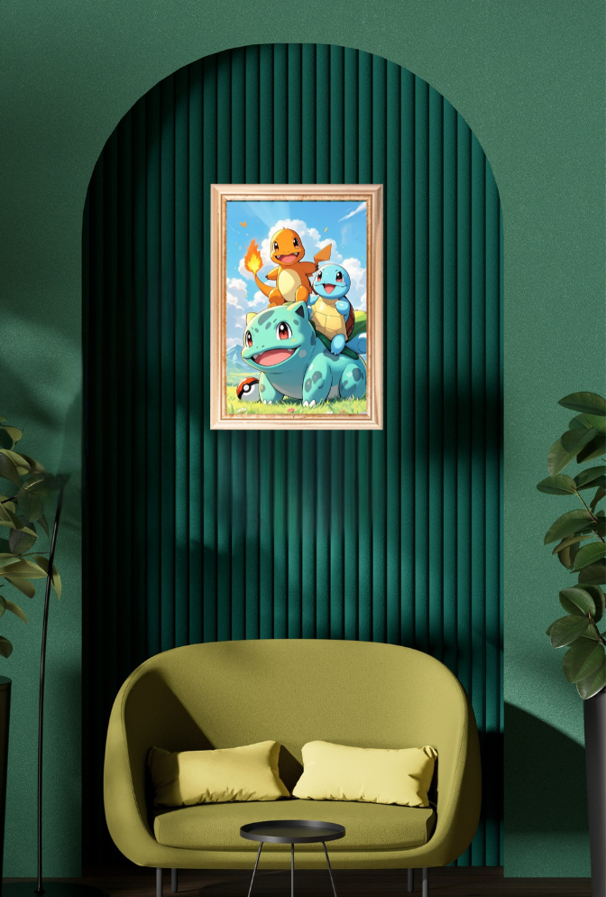 Pokemon Canvas Wall Art Poster