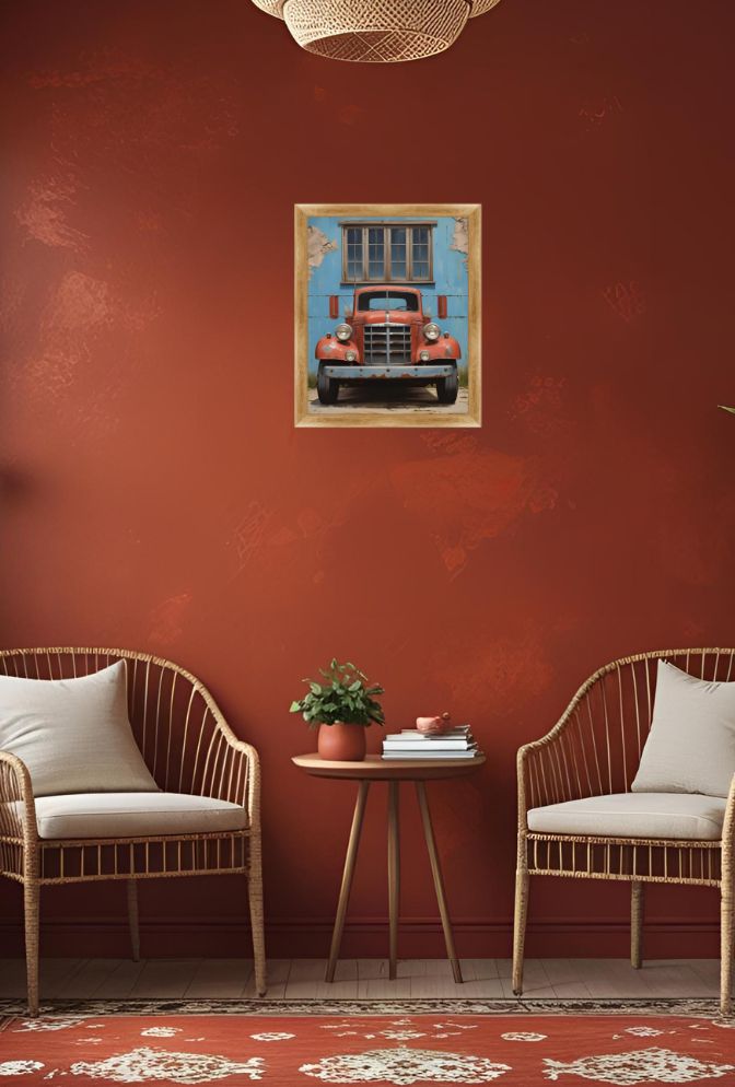 Vintage Haul: Old Truck Canvas Wall Art