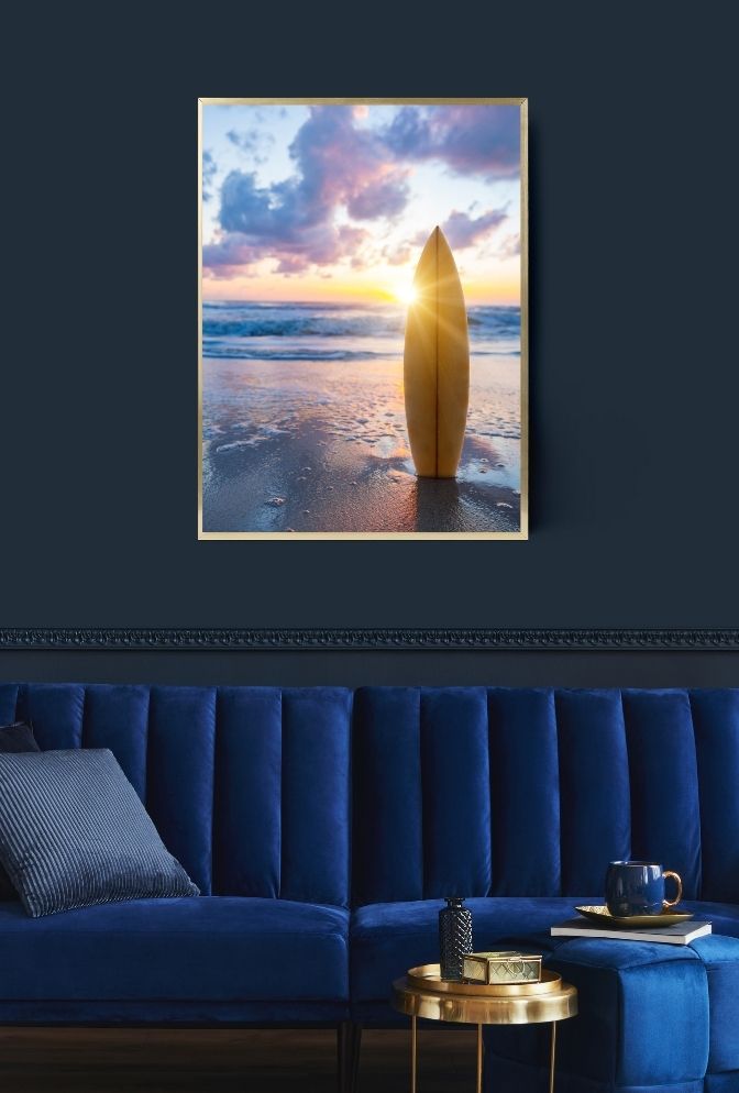 Catch the Wave - Stylish Surfboard Canvas Wall Art