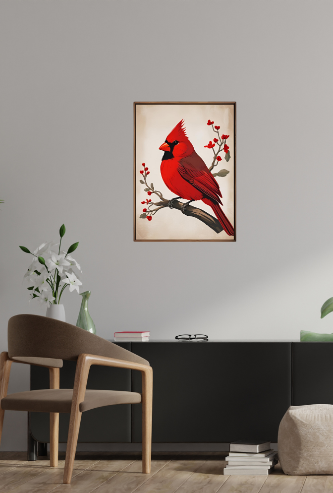 Cardinal Canvas Wall Art Poster
