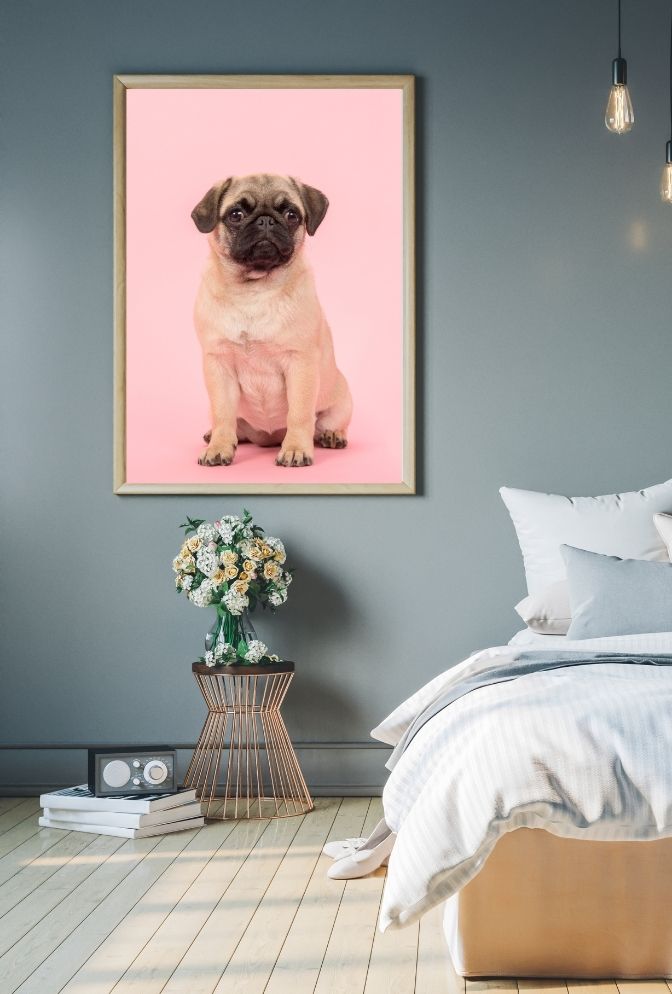 Adorable Pug Canvas Wall Art – Ganfaner Exclusive by Holidaypac