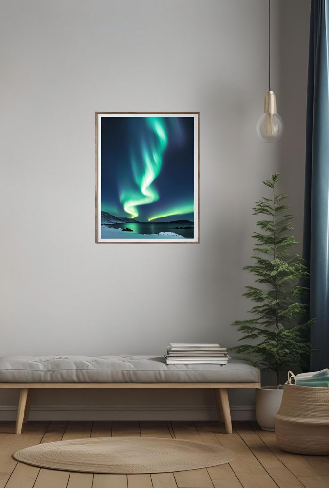 Aurora's Dance: Northern Lights Canvas Art