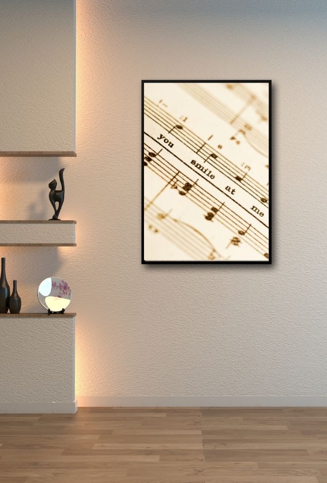 Melody of Affection: Vintage Sheet Music Canvas Art