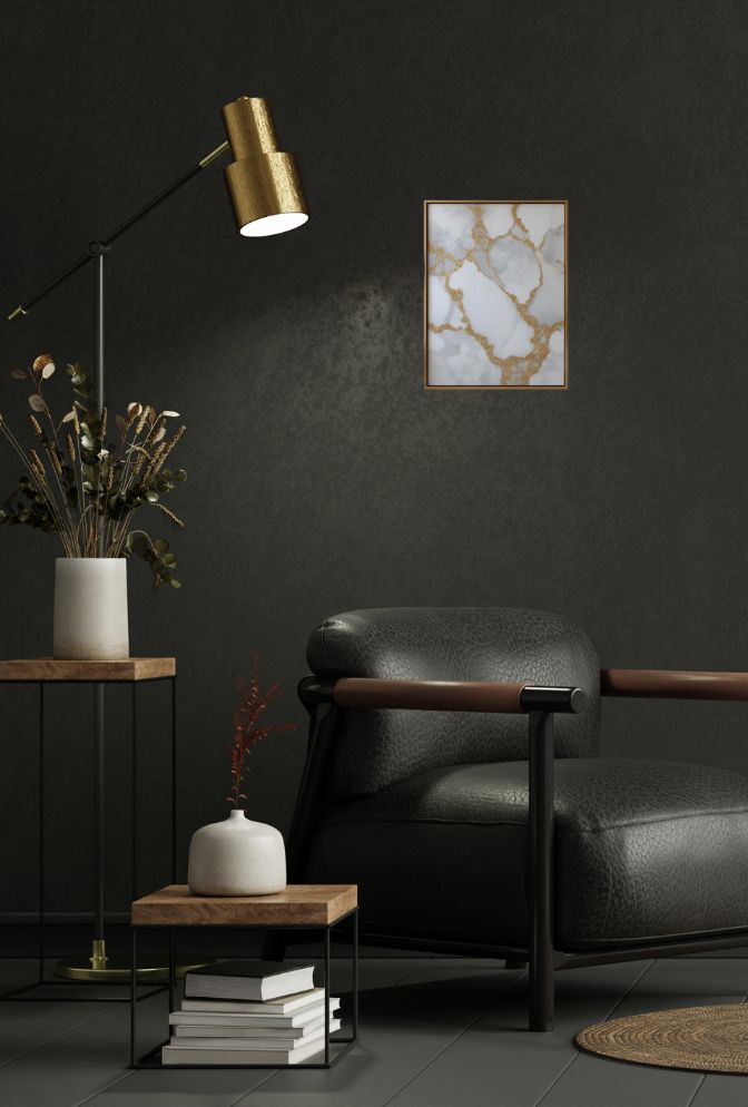 Gilded Veins: Luxury Marble Canvas Art