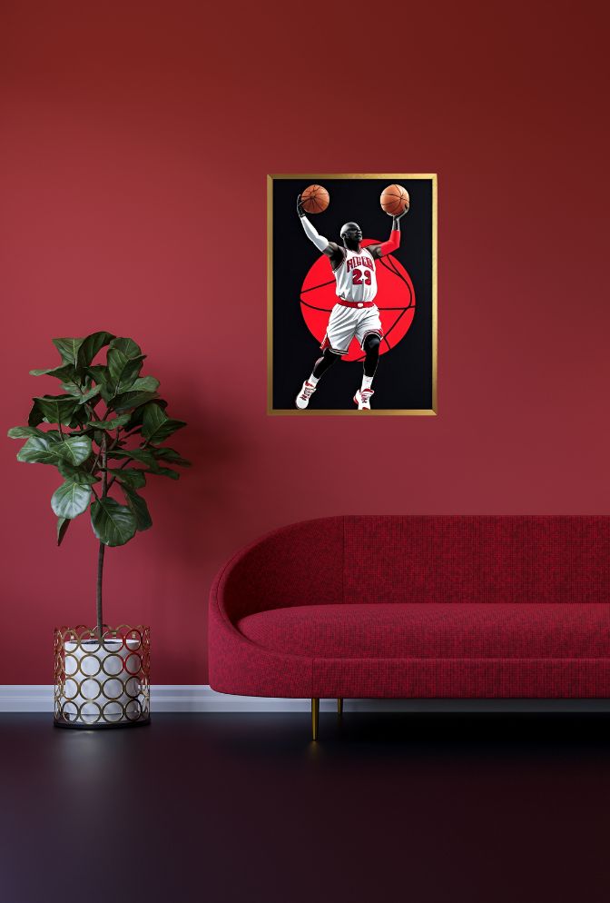 Fly High: Air Jordan Canvas Wall Art for Basketball Fans