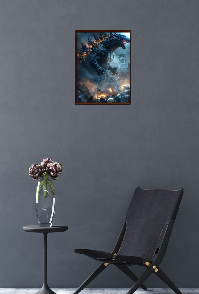 King of the Monsters: Epic Godzilla Canvas Wall Art