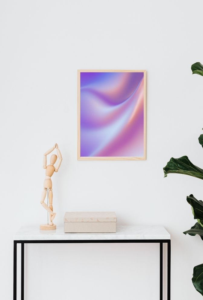 "Ganfaner's Ethereal Mist" - Purple Abstract Canvas Wall Art