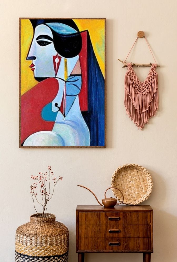 Cubist Muse: Picasso-Inspired Canvas Art