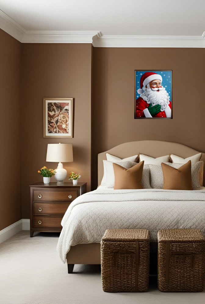 Santa Claus Canvas Wall Art Poster
