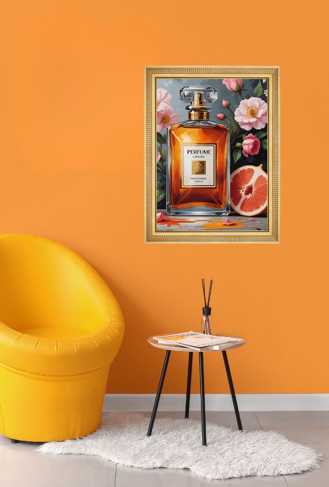 Floral Essence Perfume Canvas Art