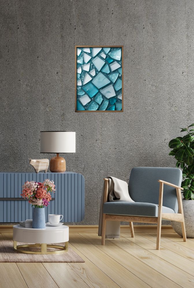 Shimmering Splendor: Adorn Your Walls with Crushed Glass Canvas Art