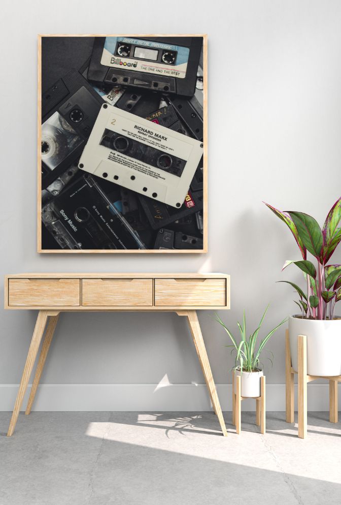 Retro Rewind: Groove to the Classics with Cassette Tape Canvas Wall Art