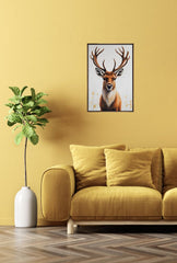Majestic Reindeer Canvas Art: Winter's Grace for Your Home