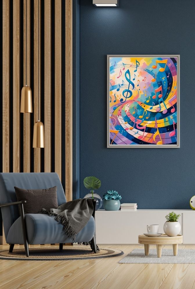 "Music Themed Canvas Wall Art: Harmonize Your Home"