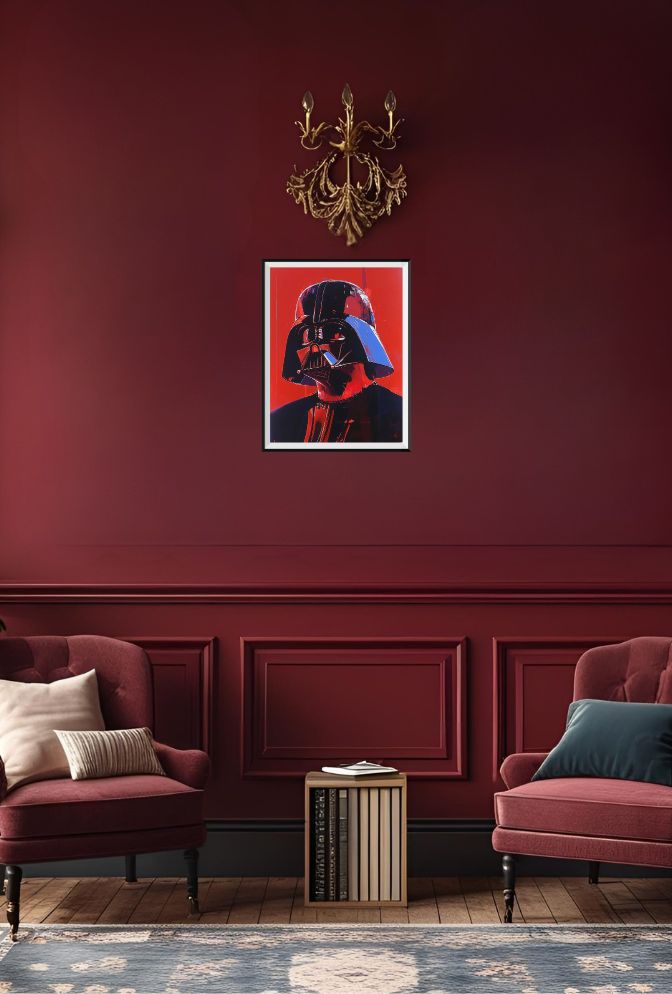 Vader's Fury: Abstract Star Wars Canvas Art
