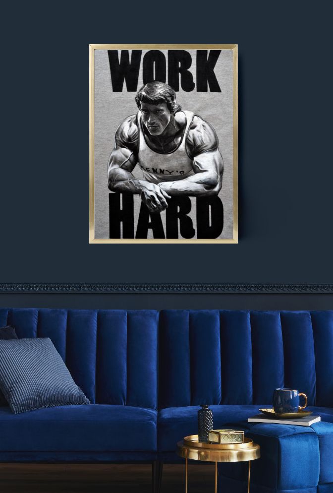Arnold: Work Hard - Motivation Canvas Art