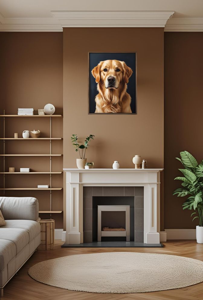Heart of Gold: Retriever Canvas Art