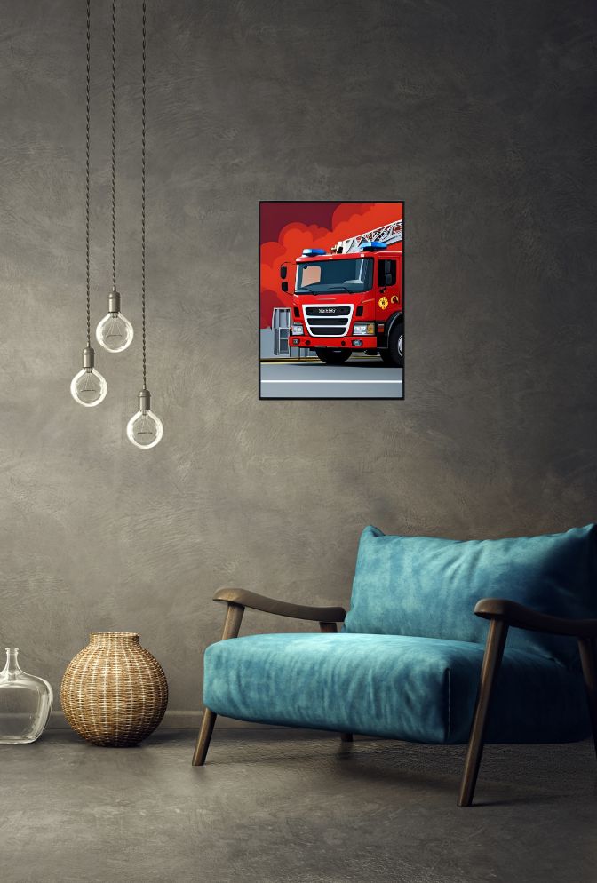 Fire Engine Canvas Wall Art: Fuel Their Imagination