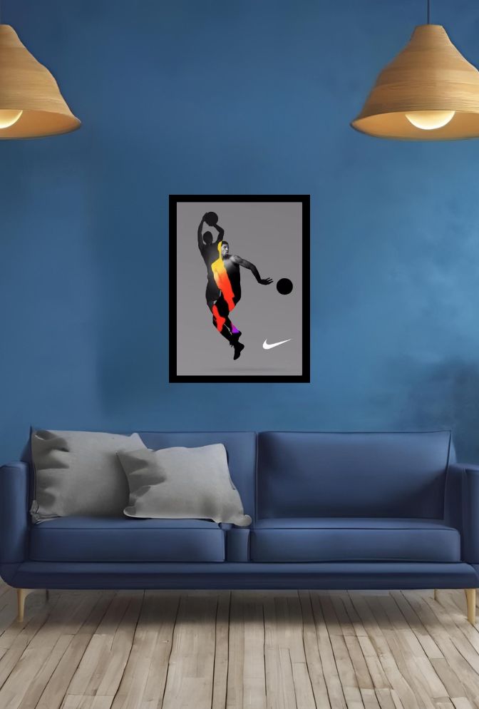 Flight of Color: Nike Basketball Canvas Art