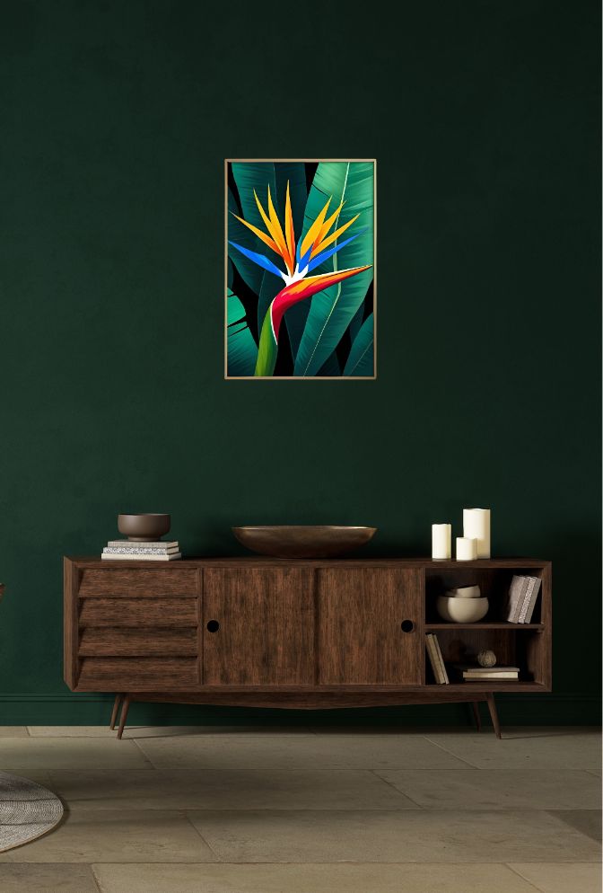 Tropical Bloom: Bird of Paradise Canvas Art