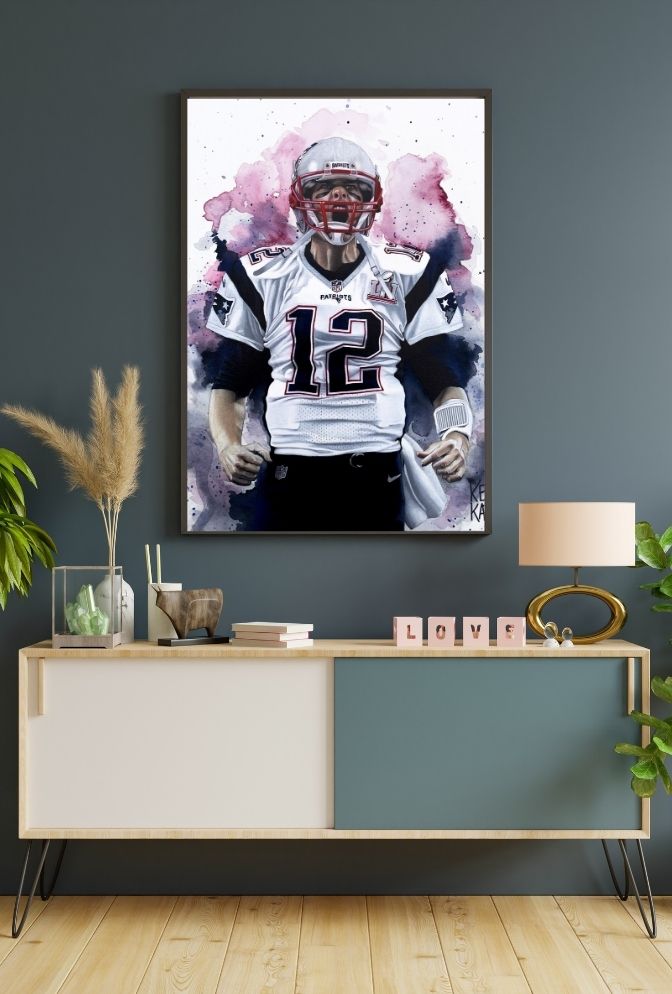 "Tom Brady Canvas Wall Art: Immortalize the Legend"
