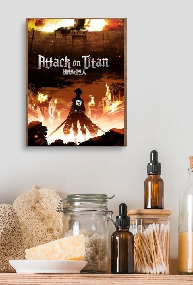 Eren's Resolve: Attack on Titan Canvas Art