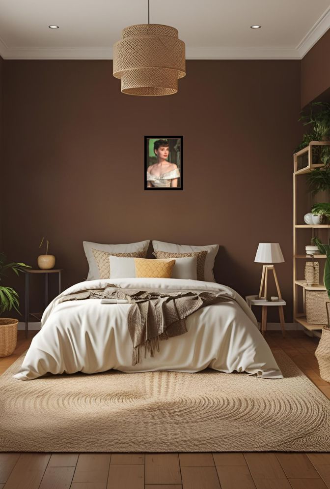 Hepburn's Glimmer: Classic Portrait Canvas Art