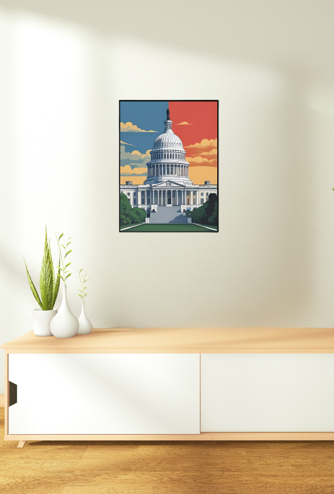 Washington Dc Canvas Wall Art Poster